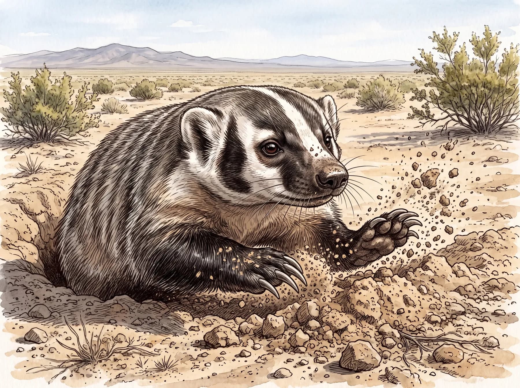 American badger