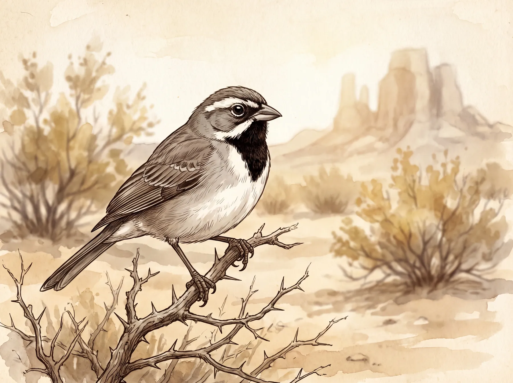 Black-throated sparrow
