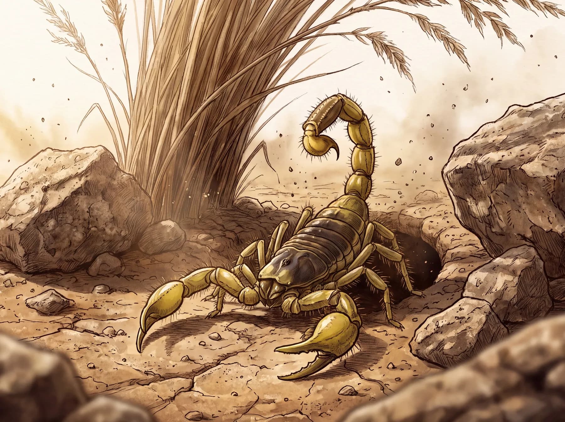 Desert hairy scorpion