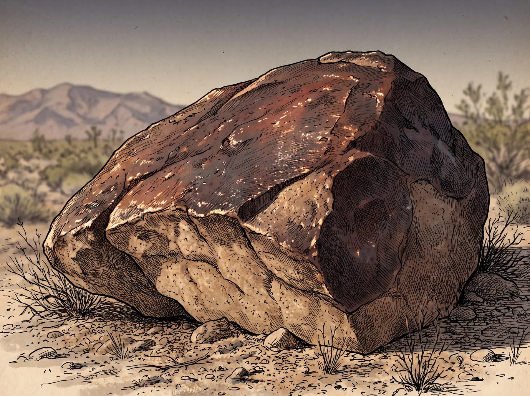 Desert varnish