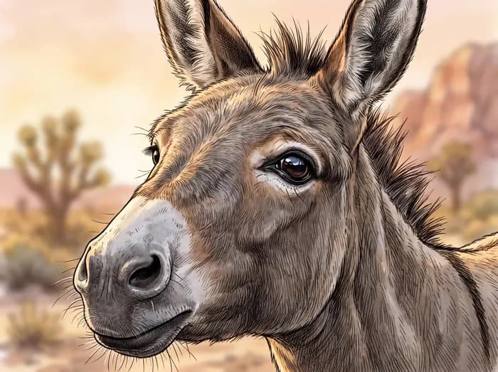 Feral burro