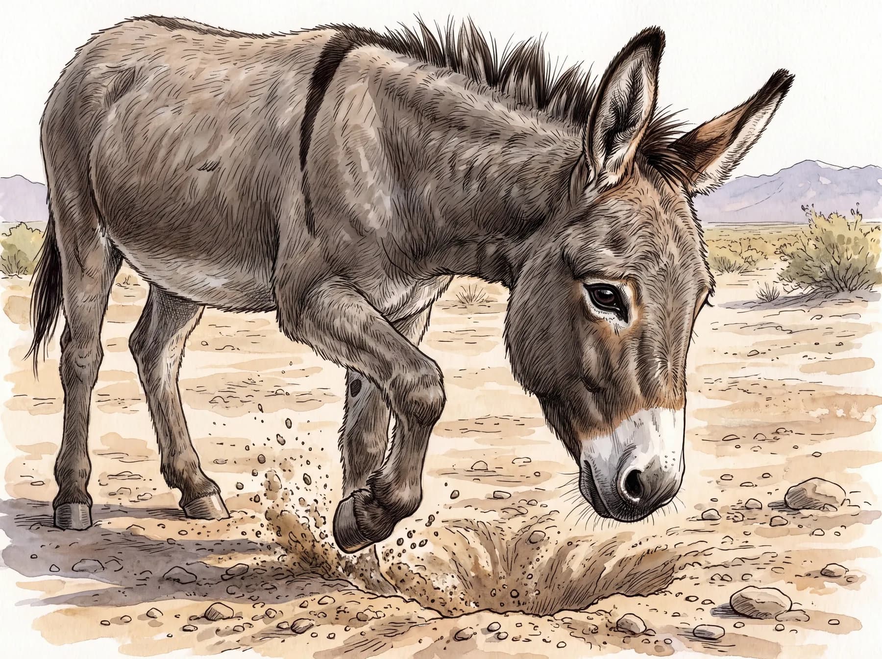 Feral burro