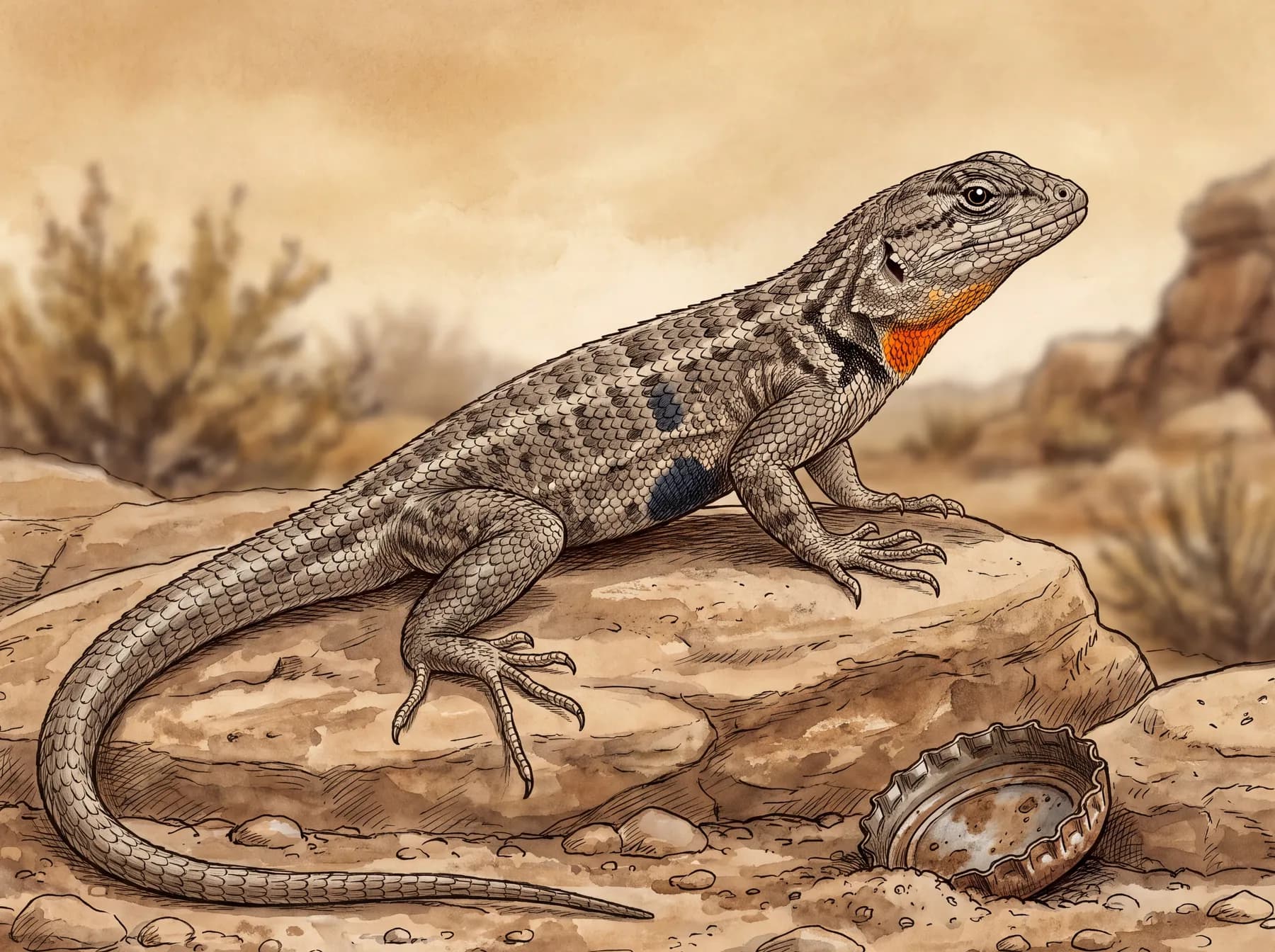 Side-blotched lizard