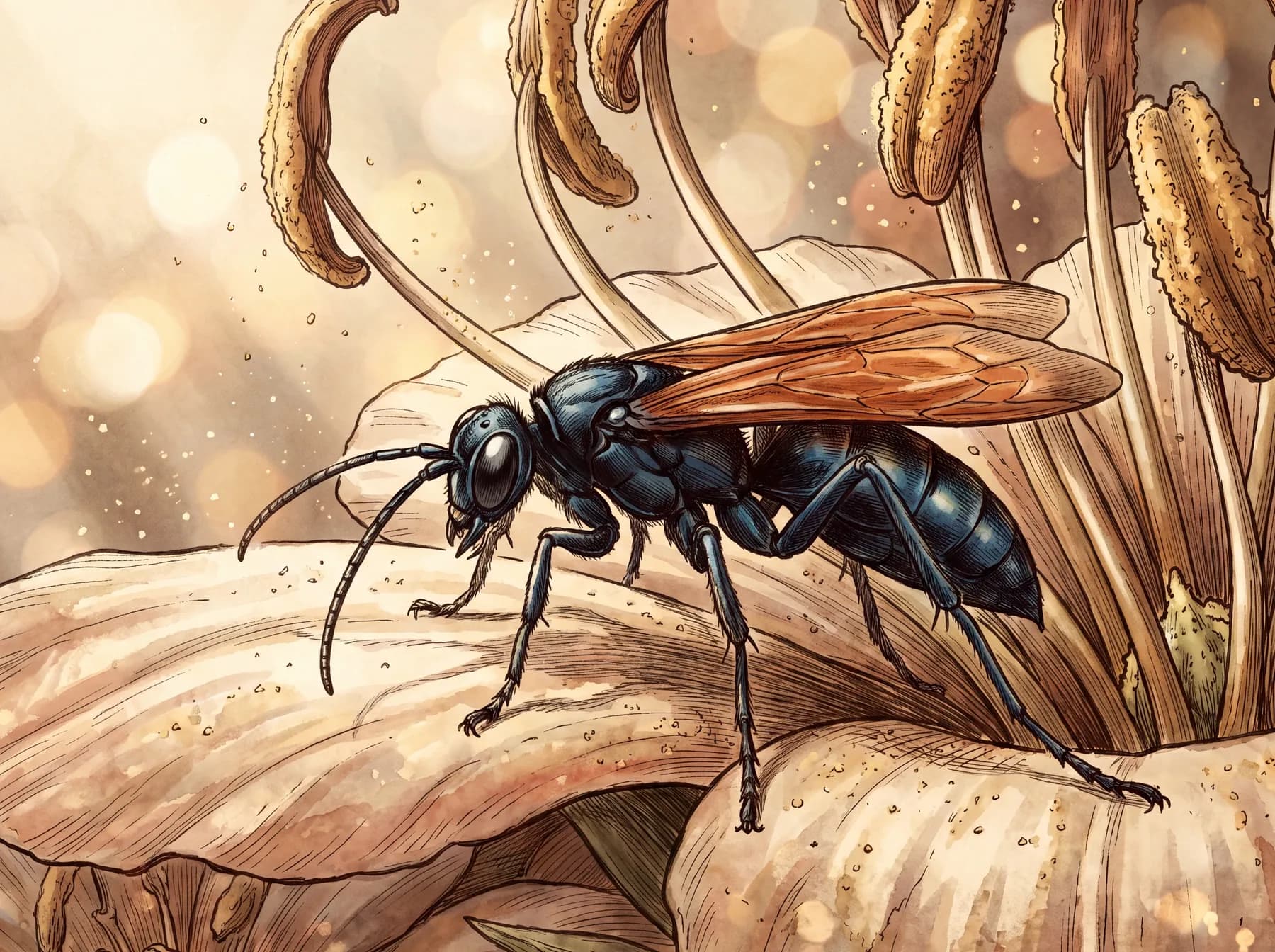 Tarantula hawk wasp