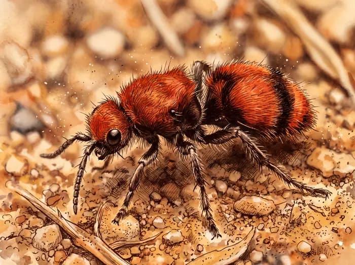 Velvet ant ("cow killer")