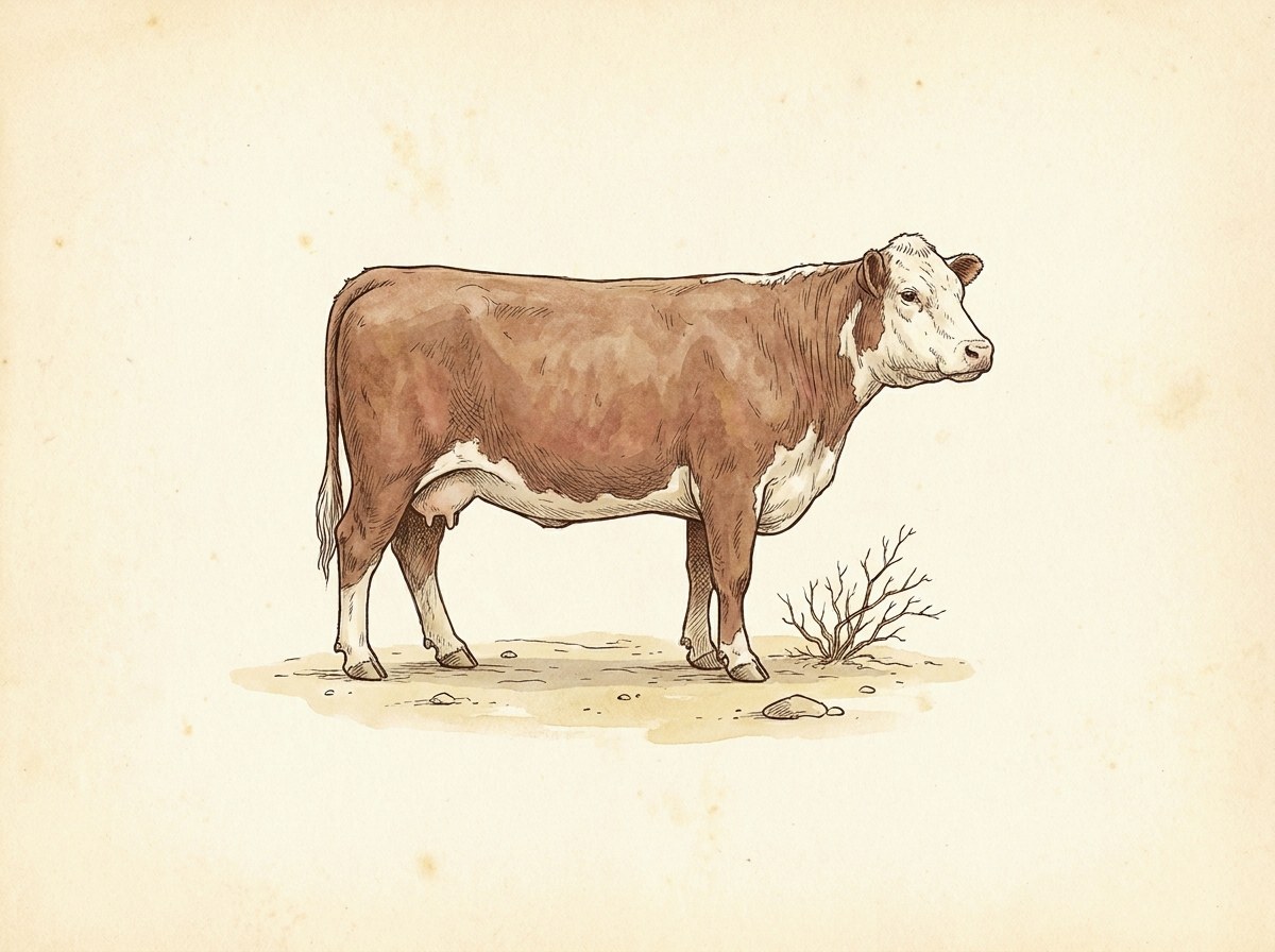 Free-range beef cattle (Hereford / Hereford-cross)